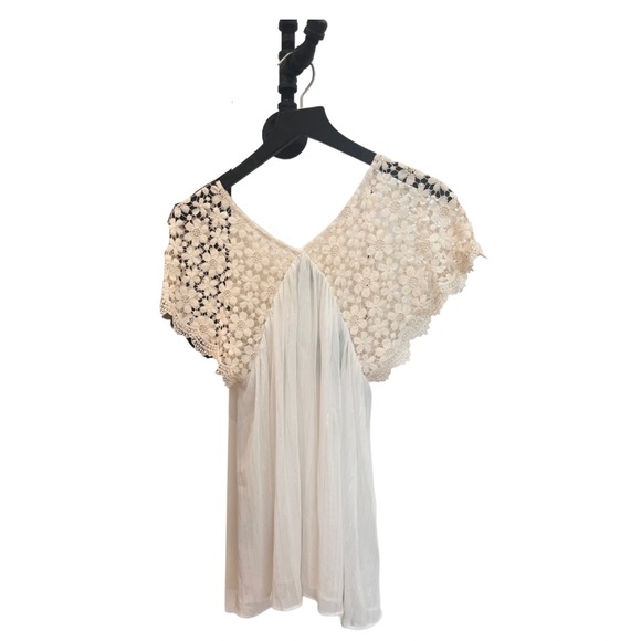 The Kooples - Cream Lace Top - Picture 1 of 2